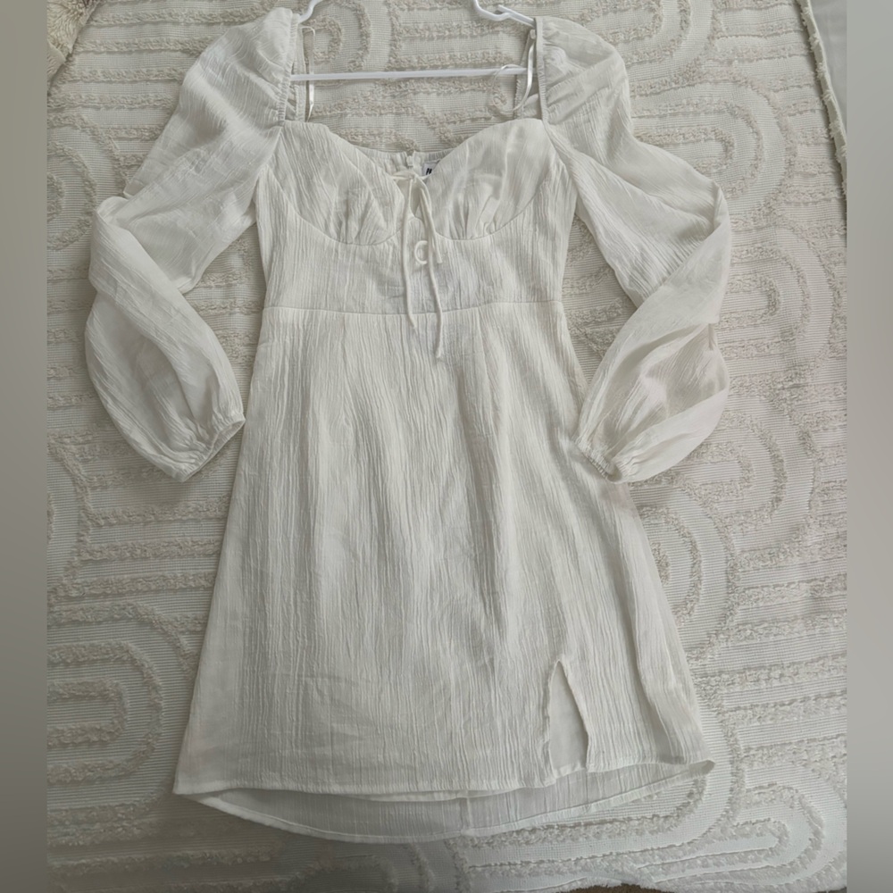 Princess Polly White Long Sleeve Dress